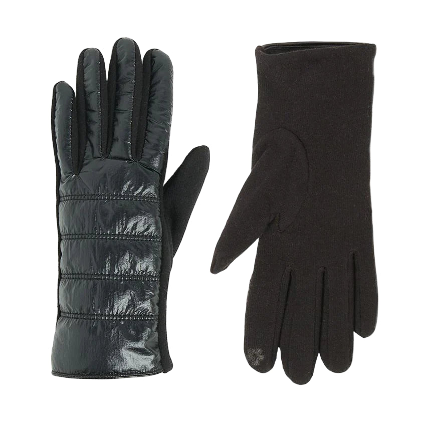 Puffer Texting Gloves Black