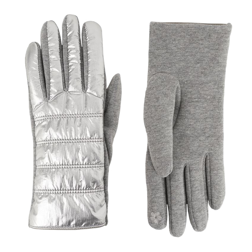 Puffer Gloves Silver