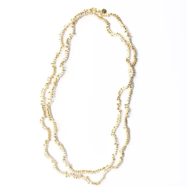 Rosemary Thread White Necklace