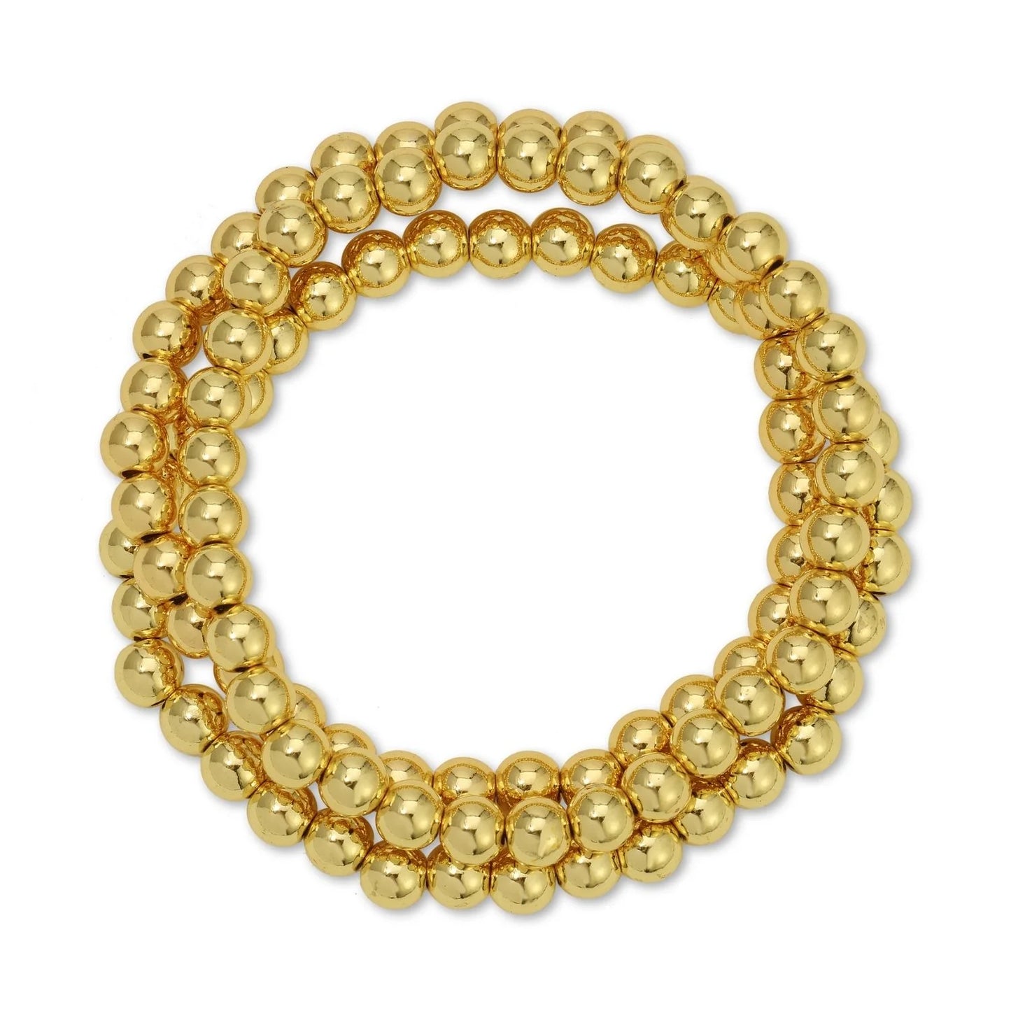 6MM Gold Bead Bracelet