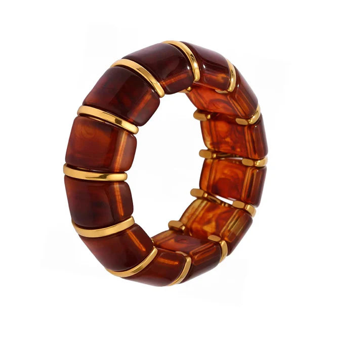 Lacey Stretchy Bracelet Brown