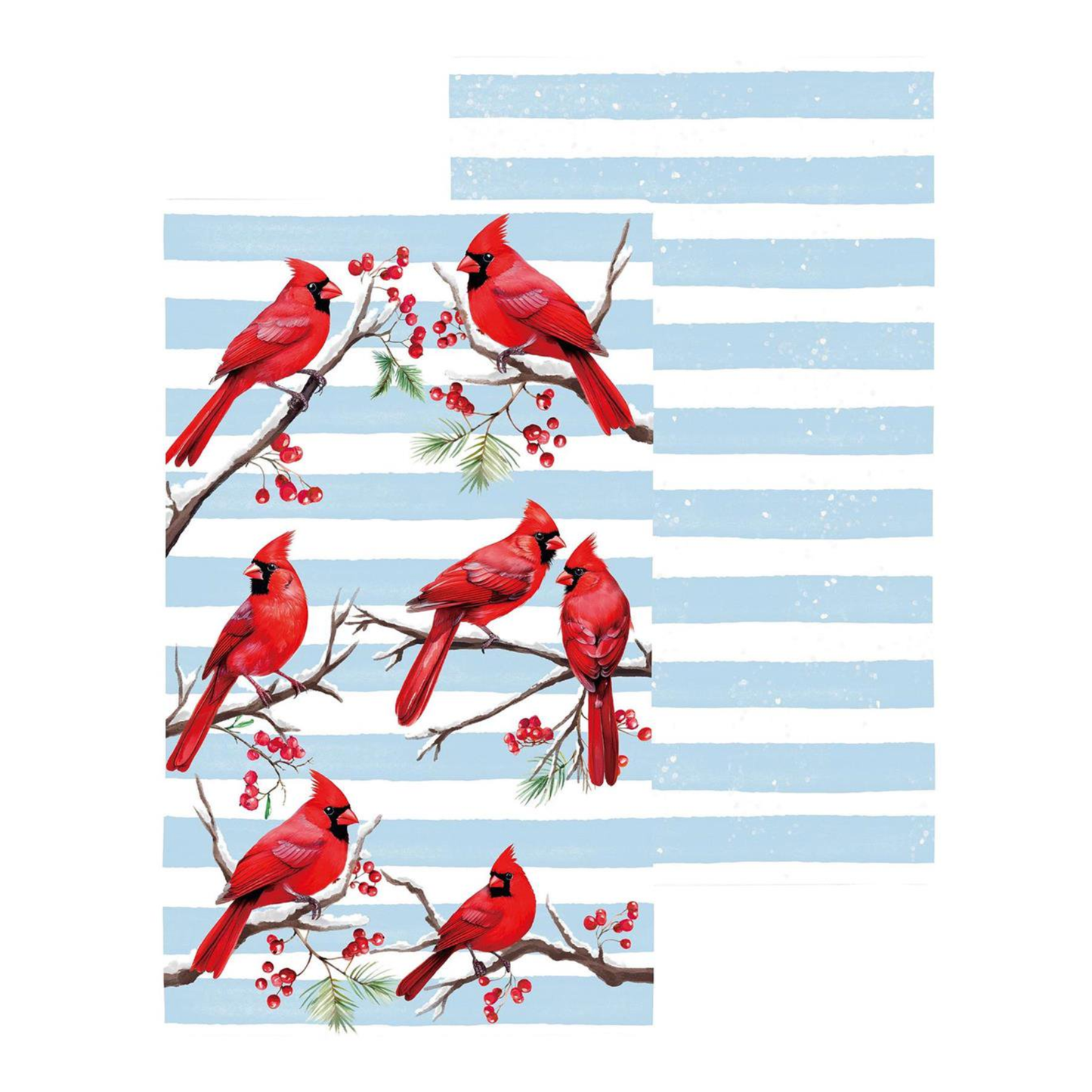 Winter Cardinals Kitchen Towel