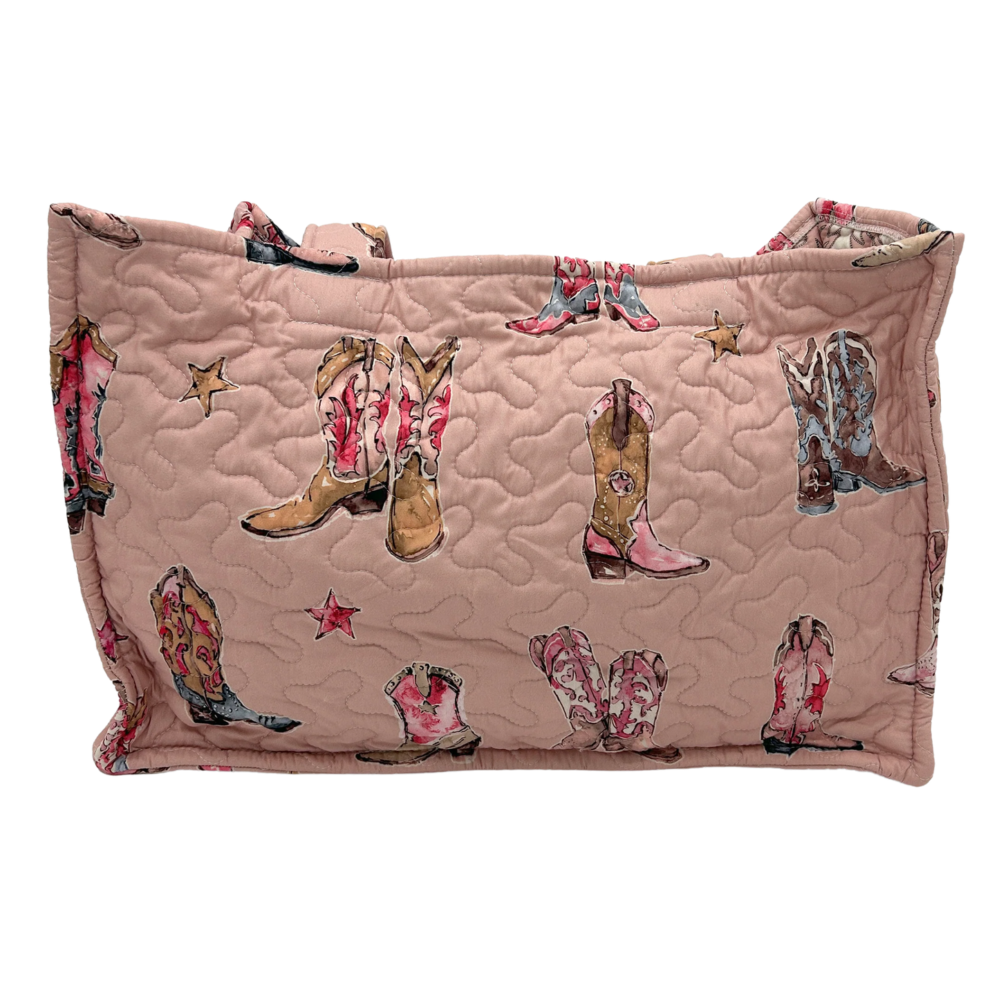 Thunderbird Boots Rose Quilted Tote Bag