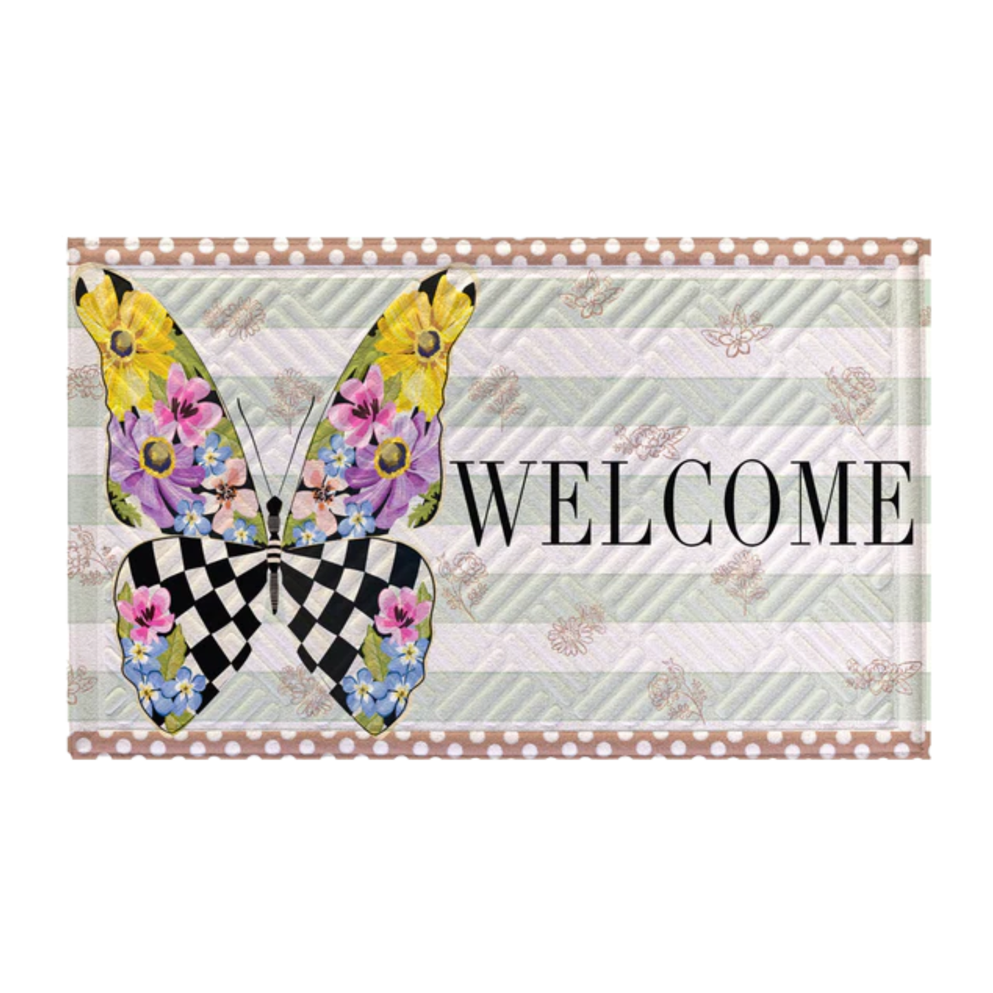 Courtly Check Butterfly Embossed Mat