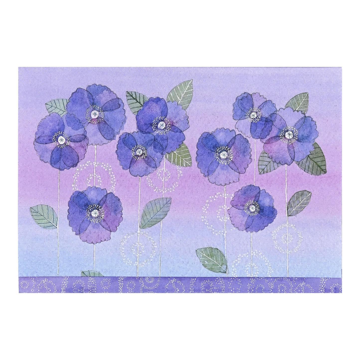 Watercolor Violet Boxed Notecards