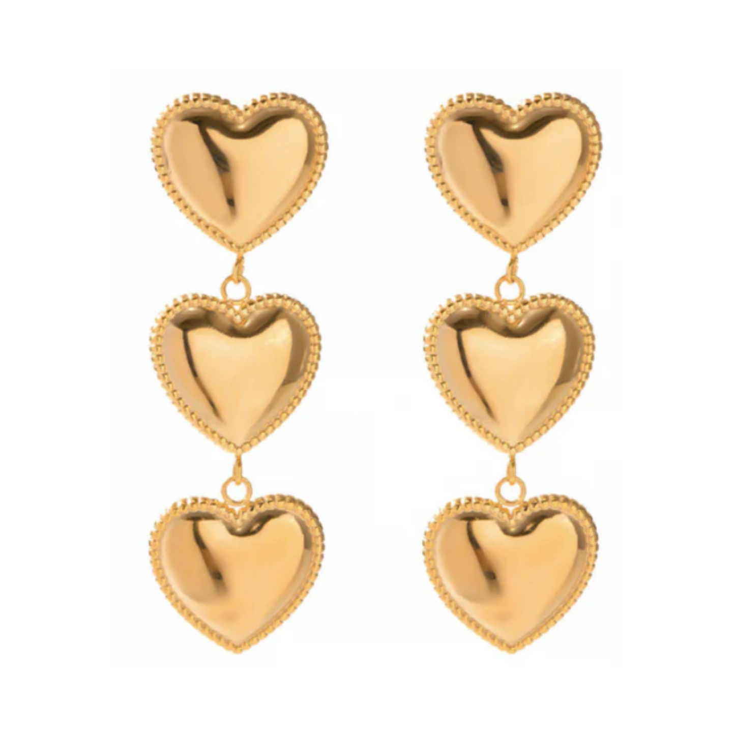 Triple Heart Studs