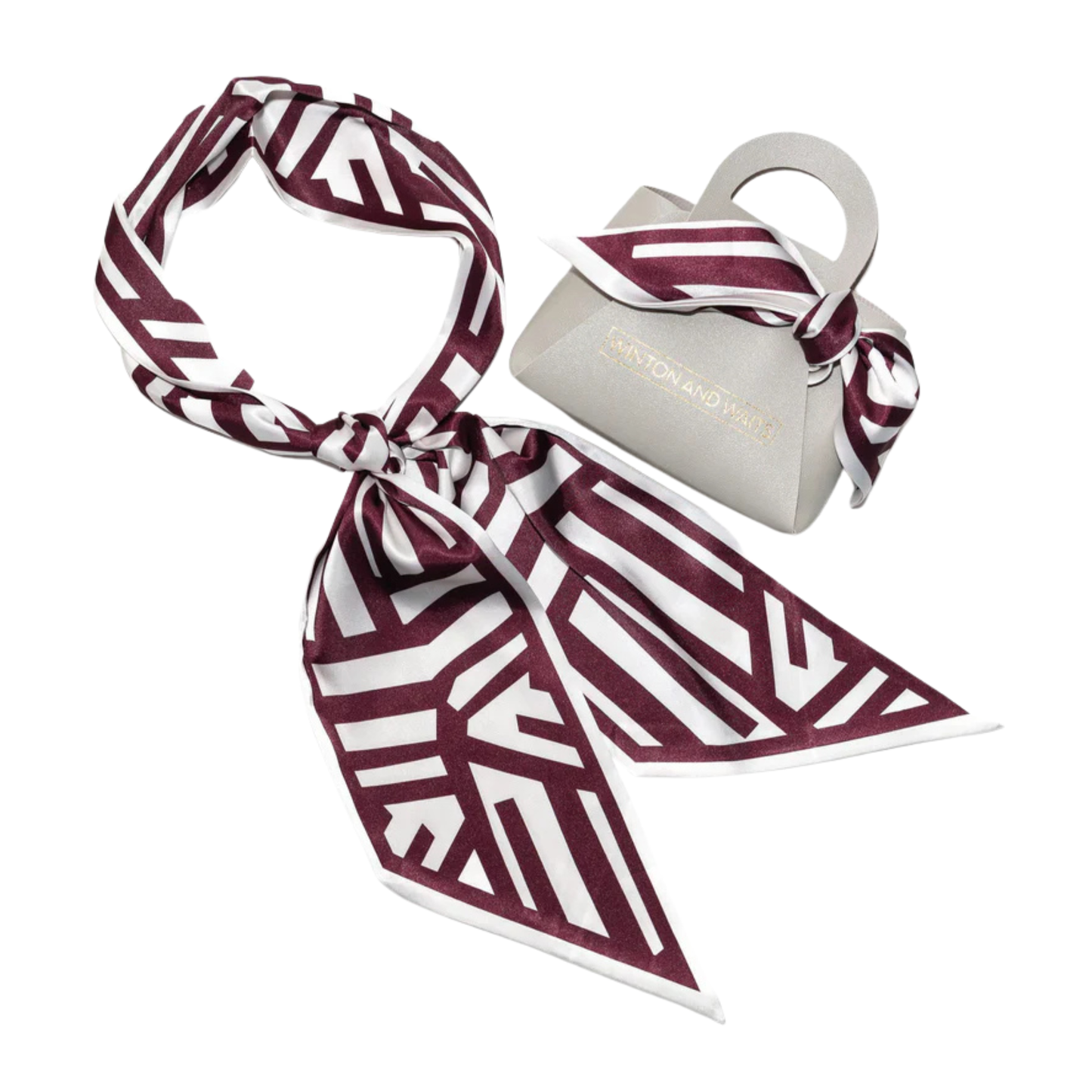 Game Day Scarf Bag Maroon & Cream