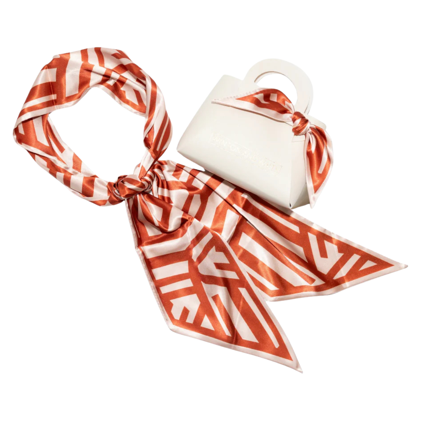 Game Day Scarf Burnt Orange and White Bag