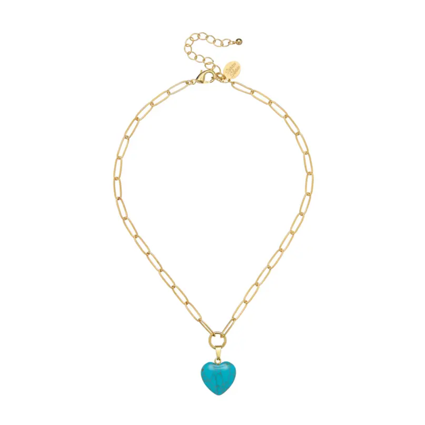 Audrey Heart Turquoise Necklace