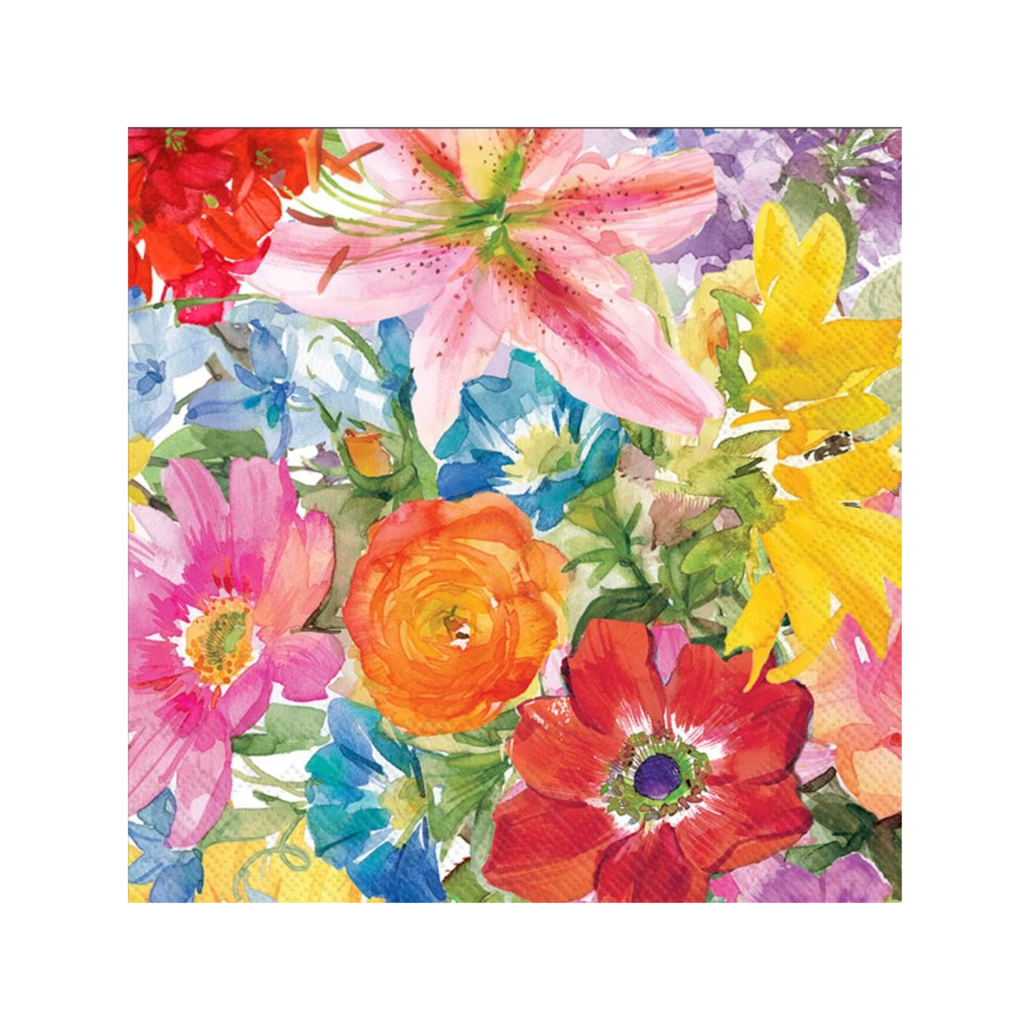 Abundant Floral Cocktail Napkin