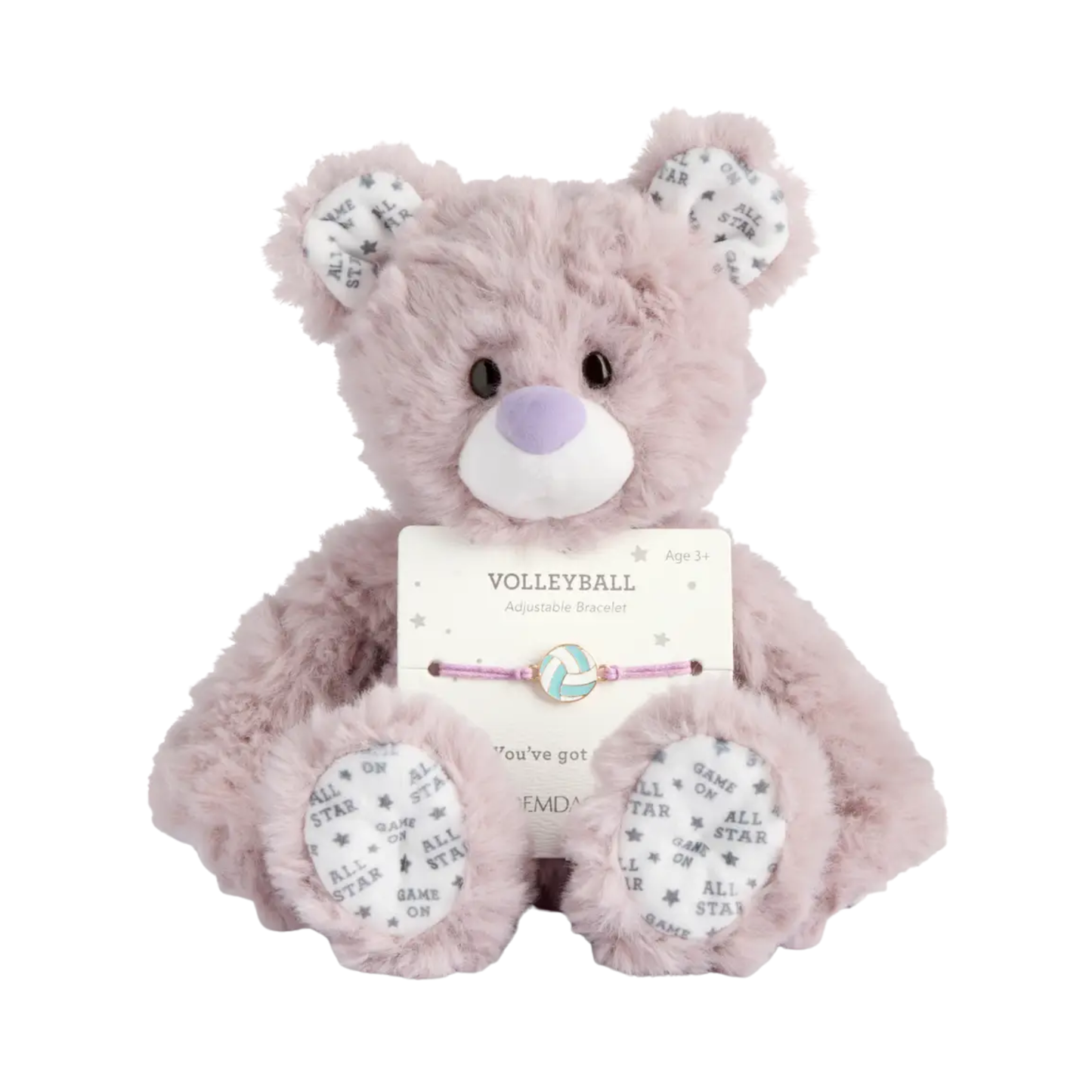 Purple Volleyball Bear
