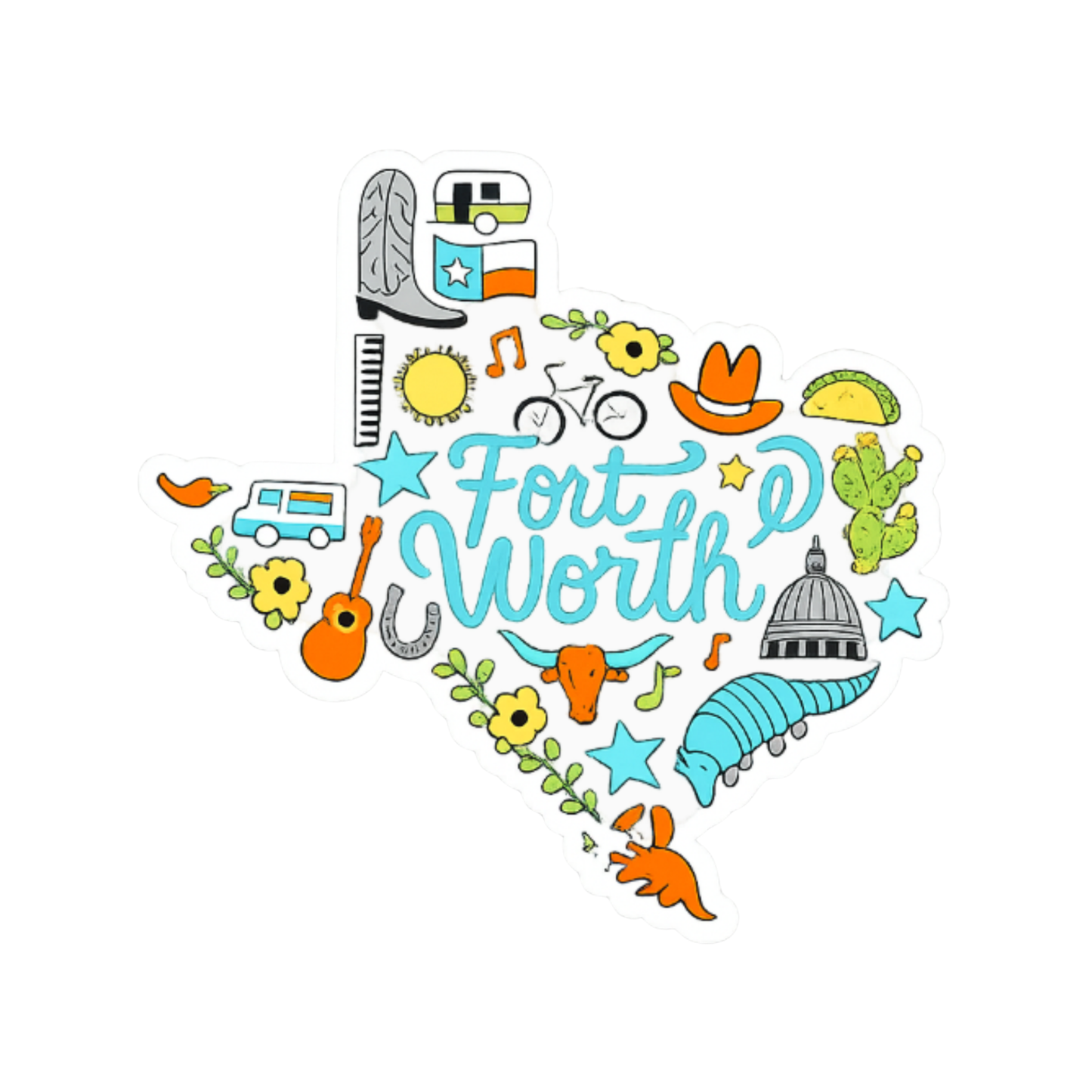 Custom Fort Worth Sticker