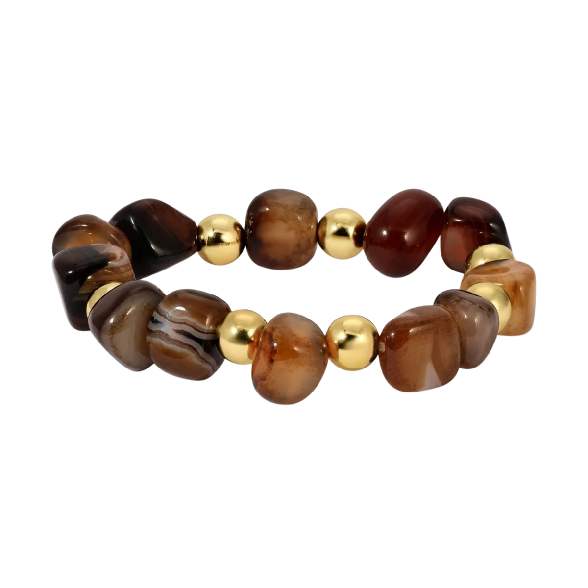 Brown and Gold Stone Bracelet
