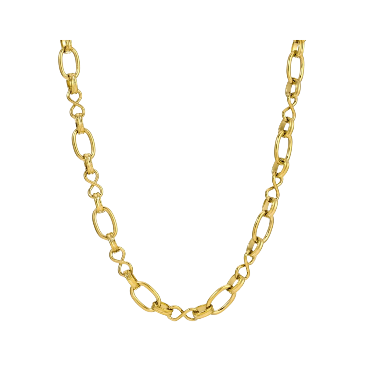 Oval and Figure 8 Water Resistant Necklace