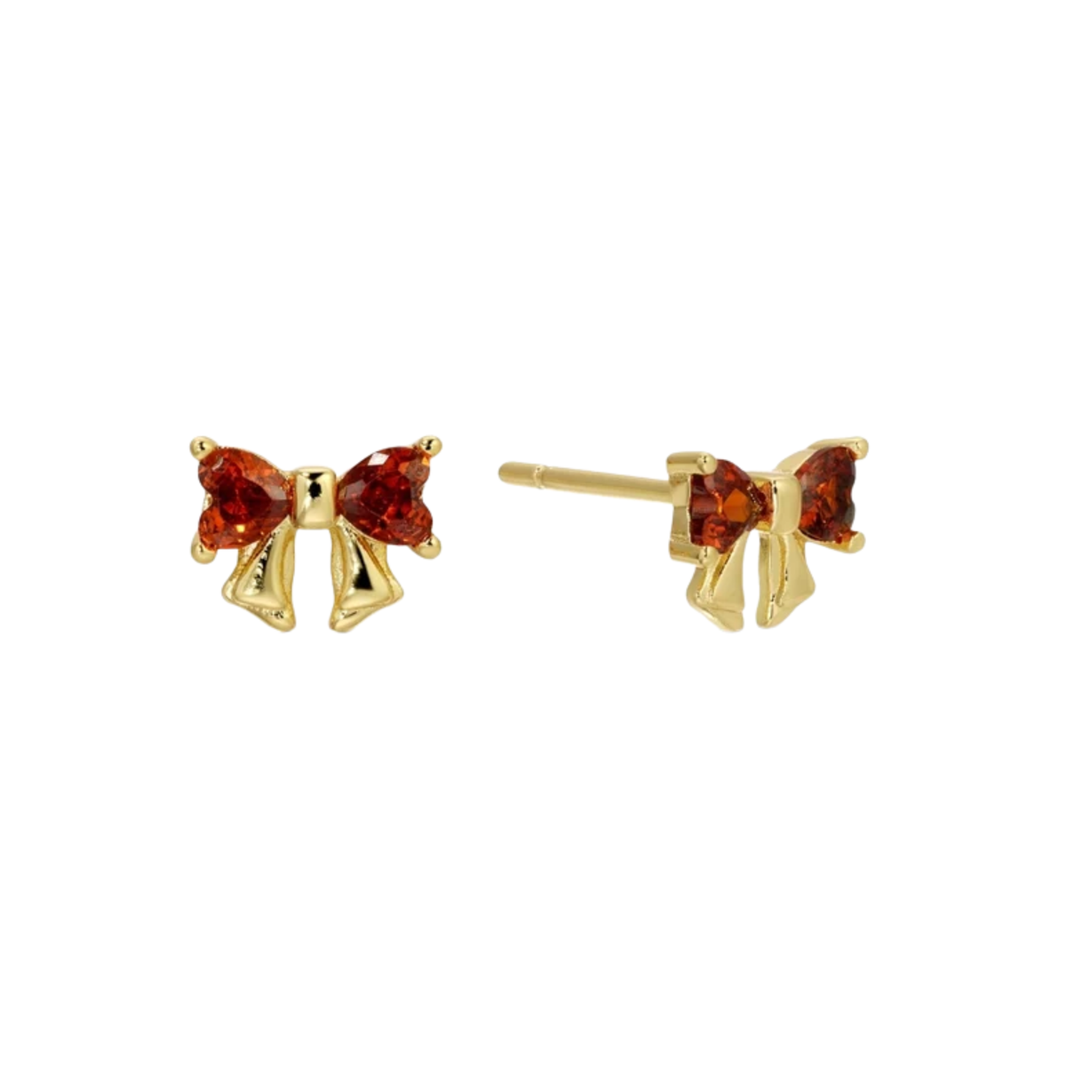 Earrings Stud Red Velvet Bows