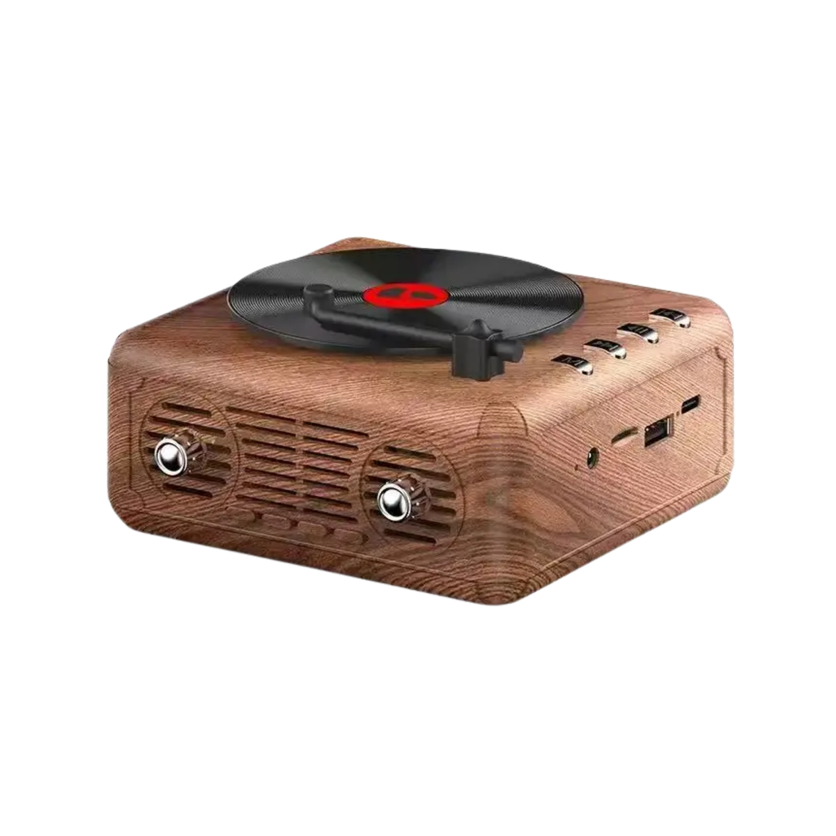 Wooden Retro Vinyl Speaker