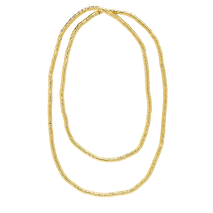 Lucille Long Brass Necklace
