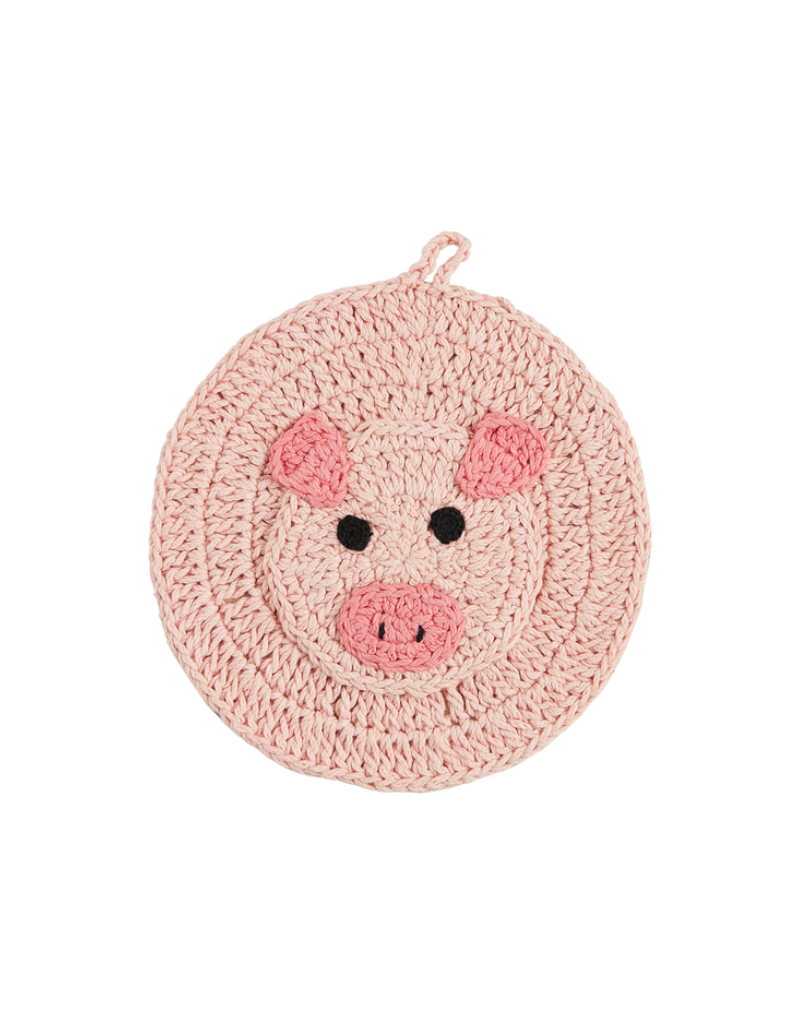 Pig Crochet Trivet
