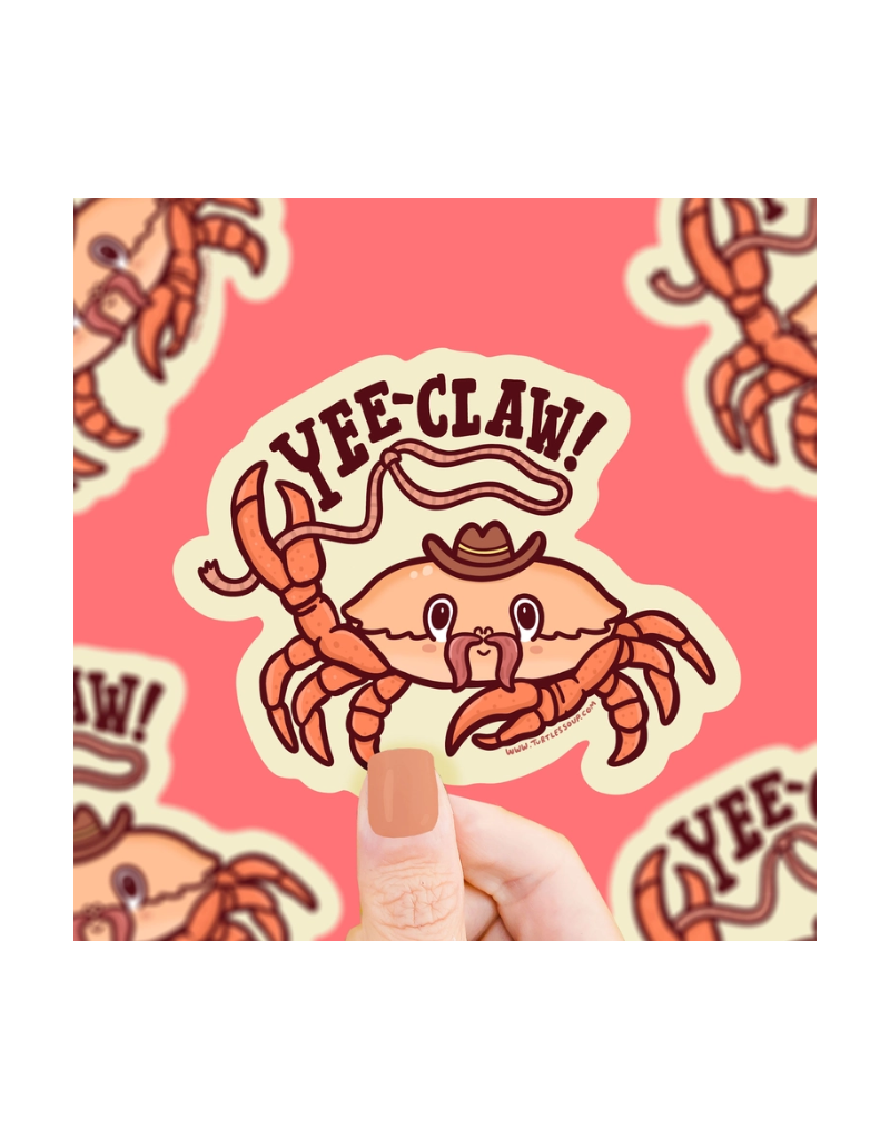 Yee-Claw Rodeo Crab Vinyl Sticker