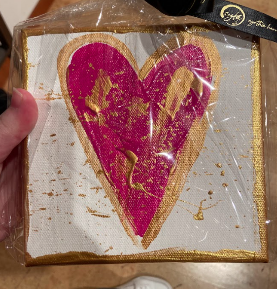 Hot Pink Heart 6x6