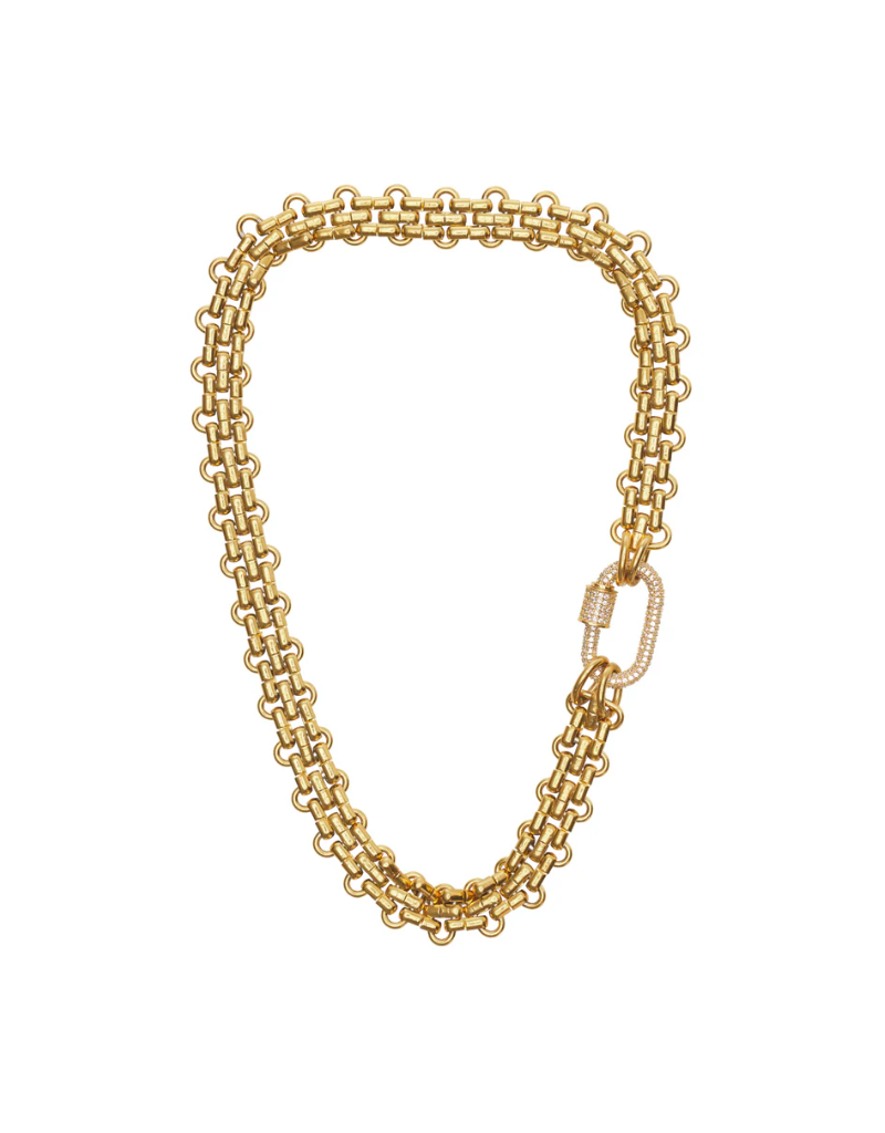 Pave Carabiner Necklace