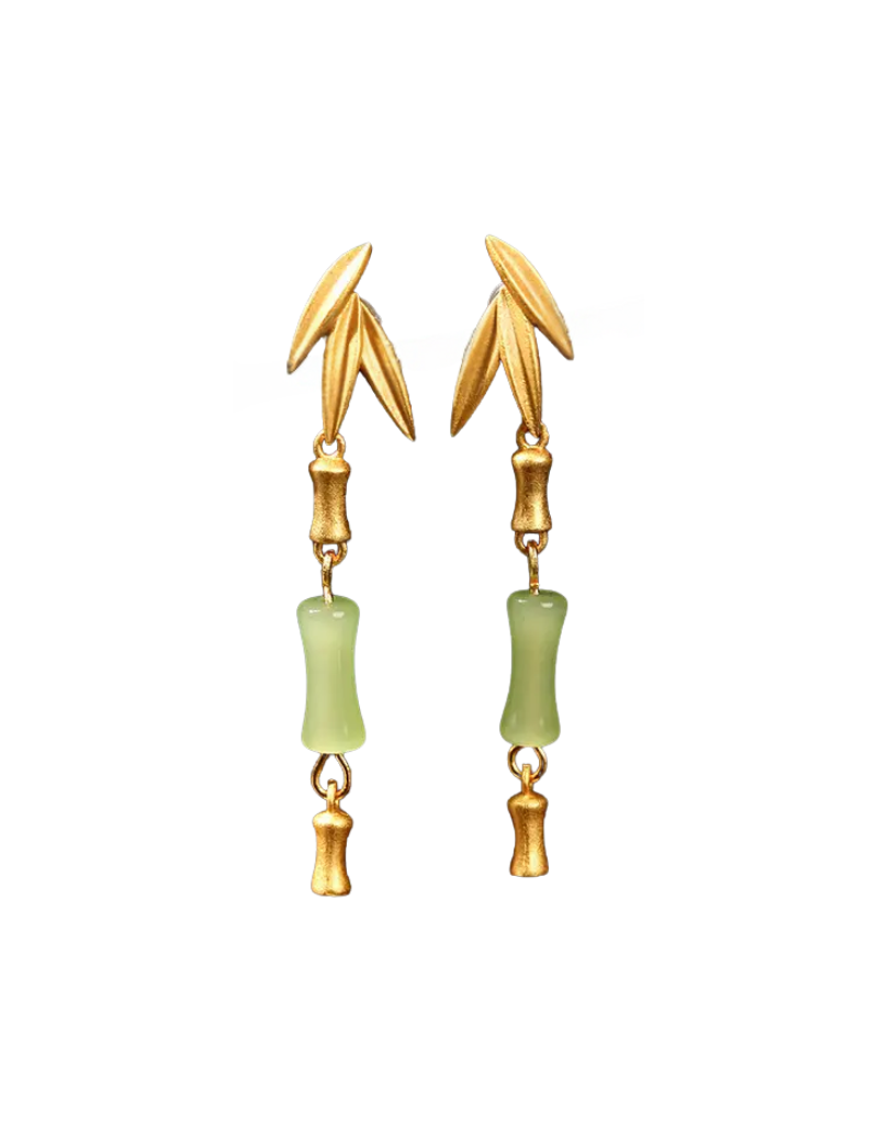 Golden Bamboo Earrings