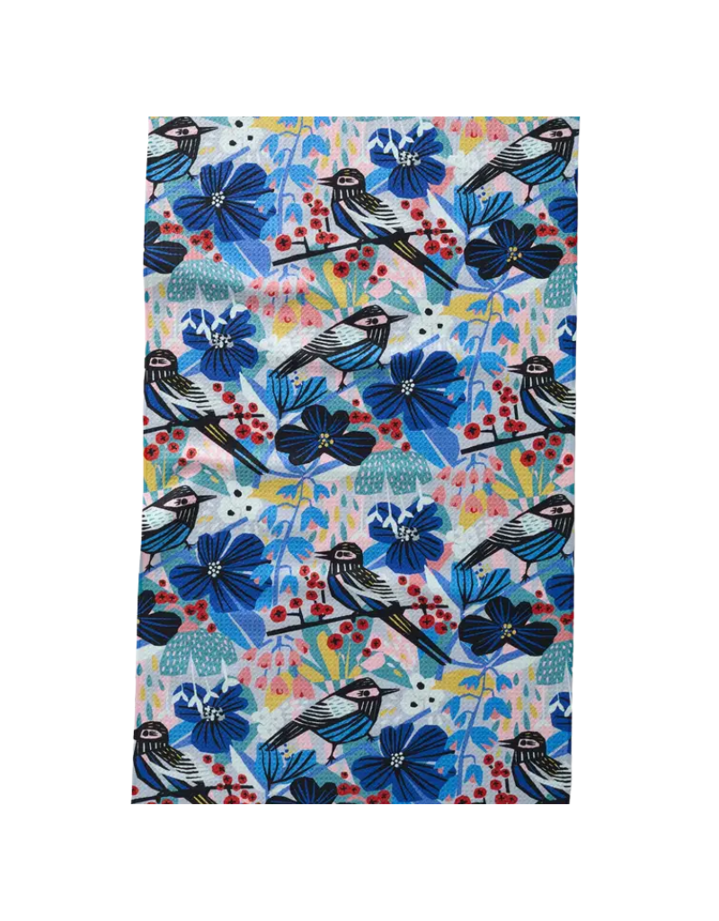 Birds and Berries Tea Towel