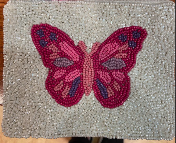 Fuchsia Butterfly Pouch