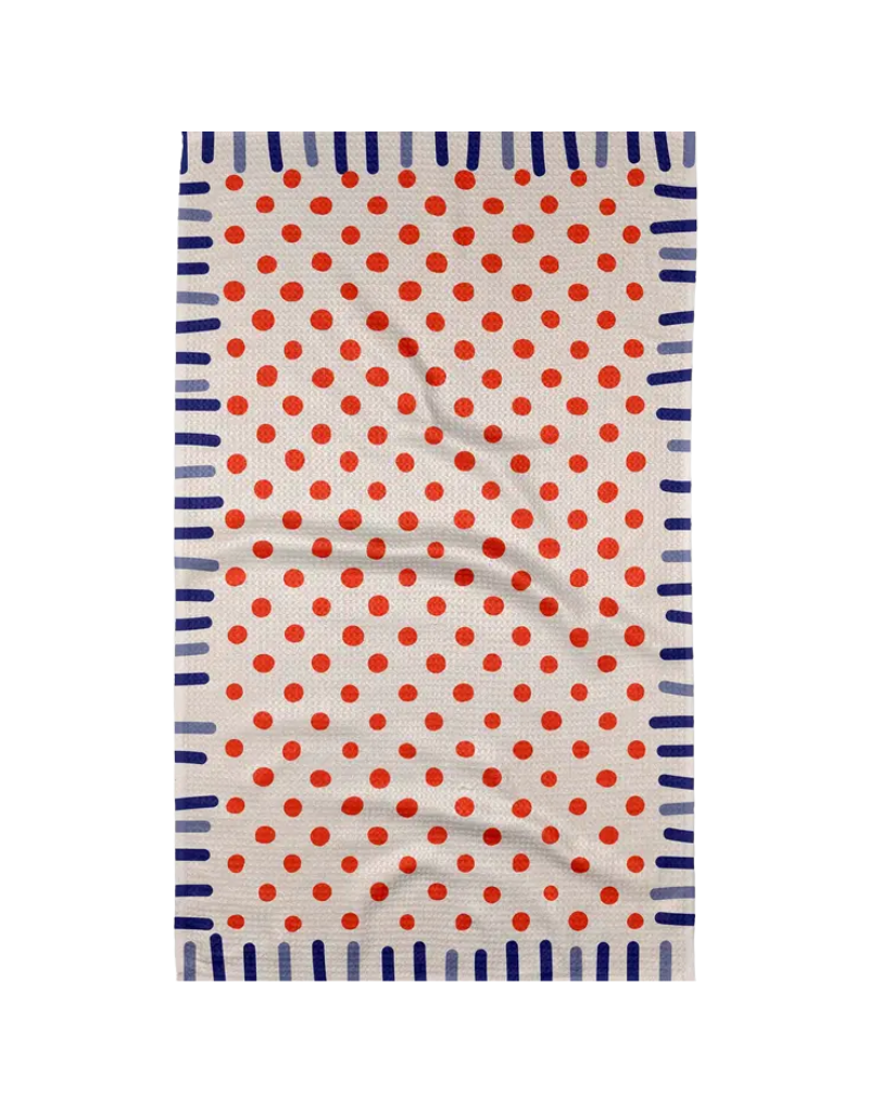 Navy Fringe Tea Towel