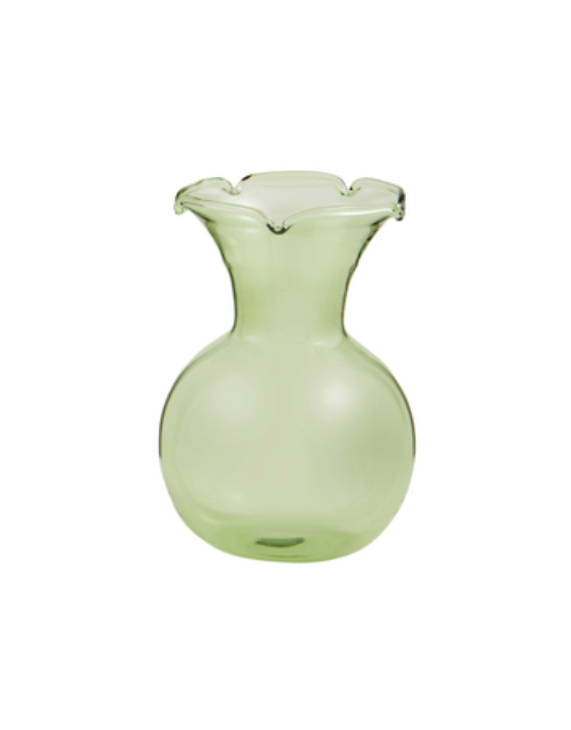 Green Ruffle Vase