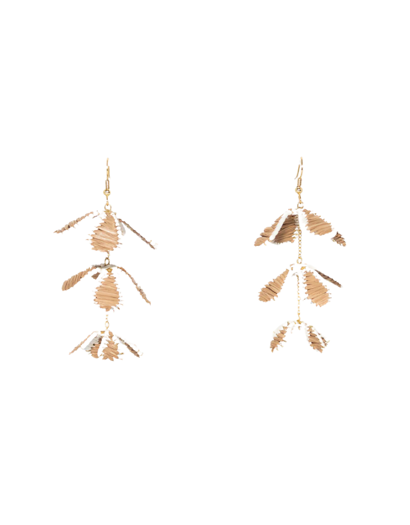 Falling Petals Raffia Earring