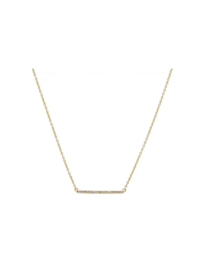 Micro Pave Bar Necklace