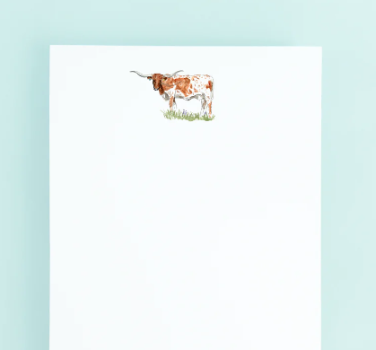 Texas Longhorn Notepad