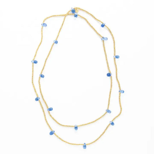 Portia Gold Necklace with Glass Beads