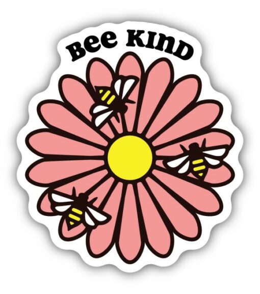 SALE Bee Kind Flower Sticker