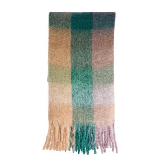 Scarf Plum/Teal/Tan