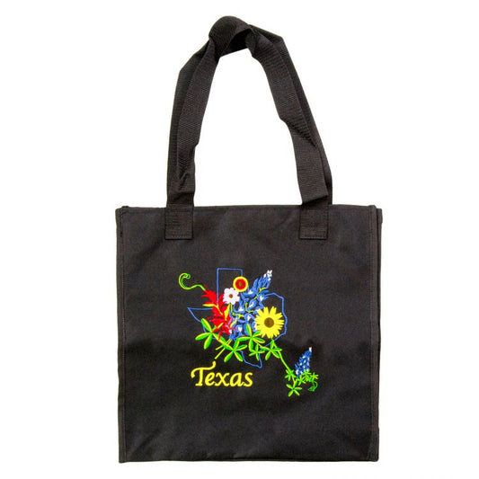 Wild Flower Black Tote