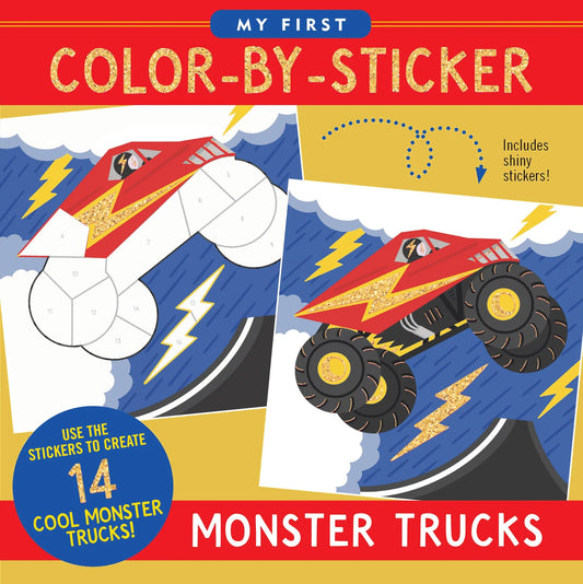 First Color by Sticker Monster Trucks