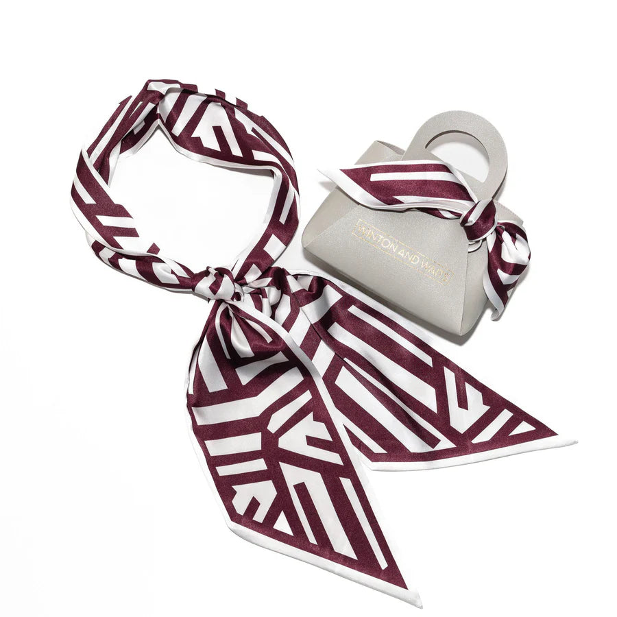 Game Day Scarf Bag Maroon & Cream