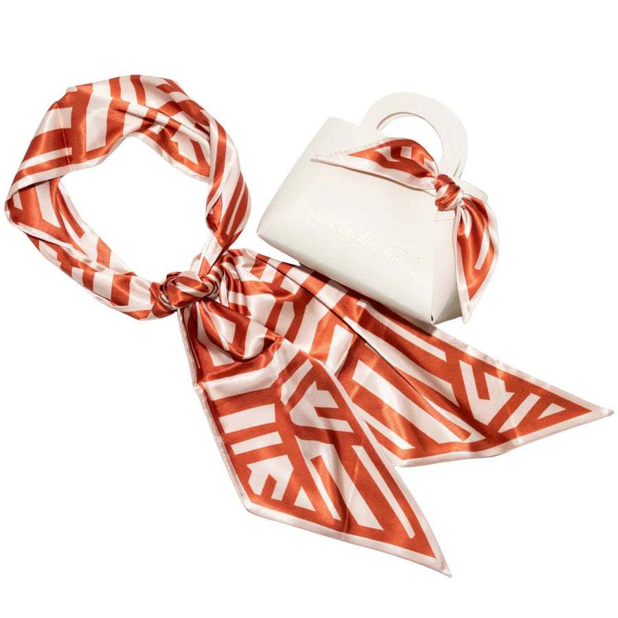 Game Day Scarf Burnt Orange and White Bag