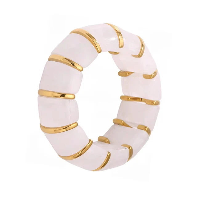 Lacey Stretch Bracelet White