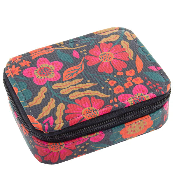 Travel Pill Case Retro Floral