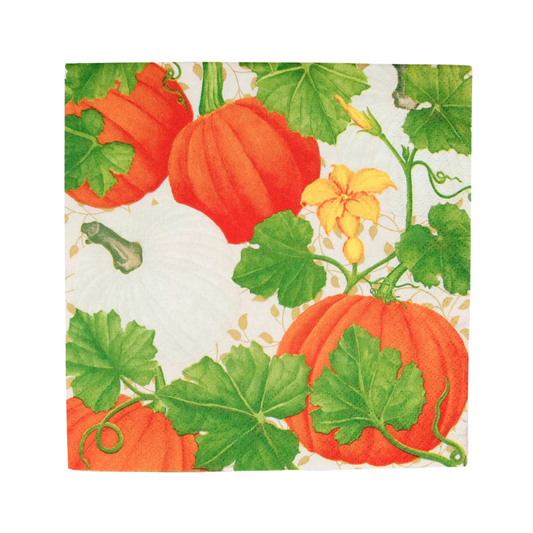 Pumpkin Chintz Luncheon Napkin