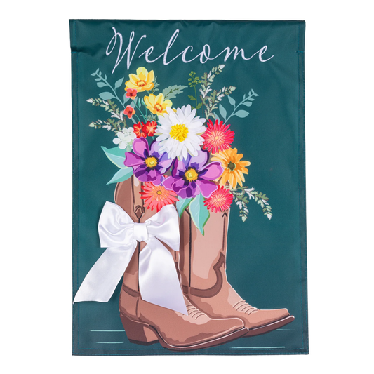 Boots and Bow Garden Flag