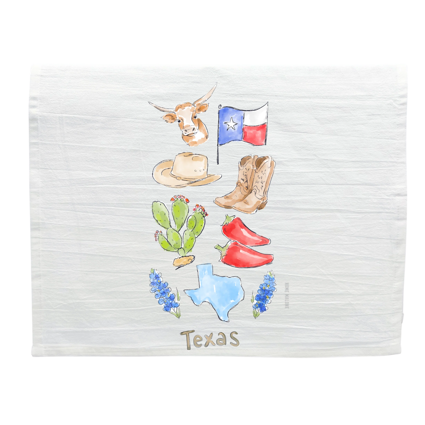 Texas Destinations Tea Towel
