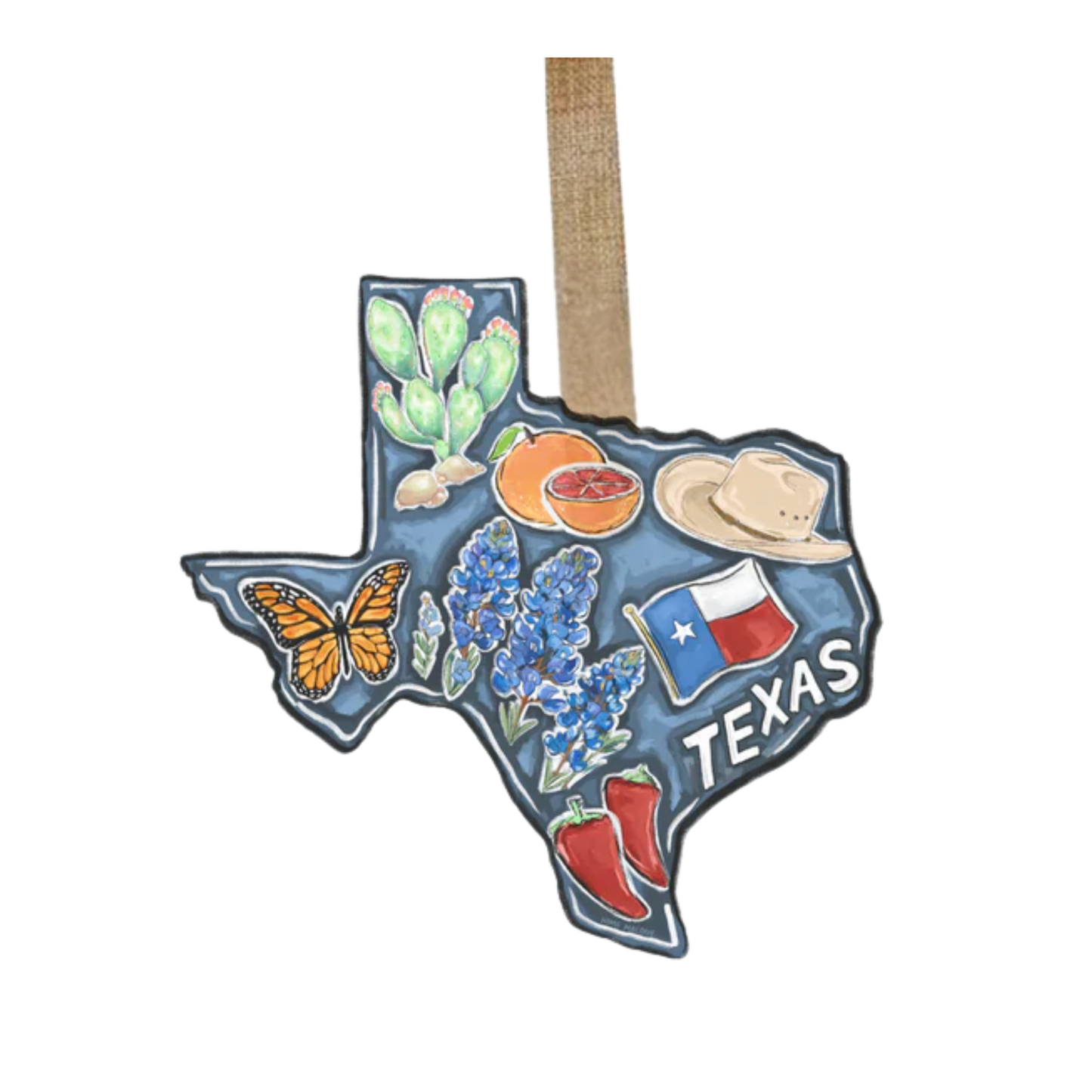 Acrylic Texas State Ornament