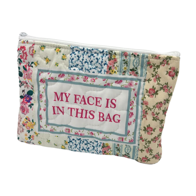 My Face is In This Bag Quilted Makeup Bag