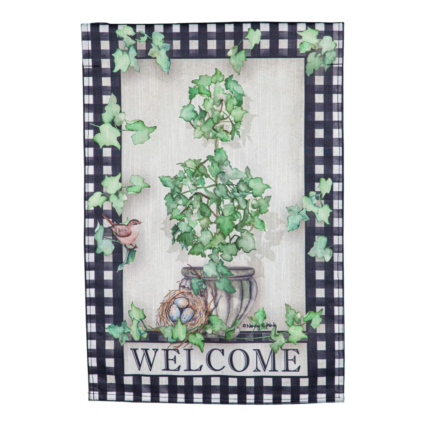 Spring Topiary Garden Flag