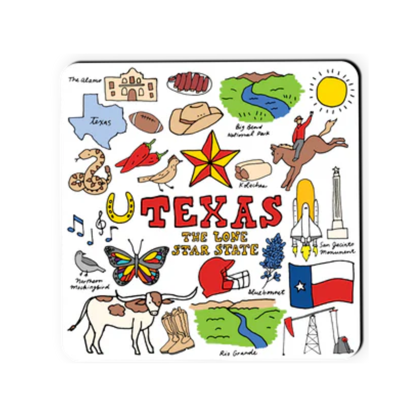 Texas Ceramic Coaster