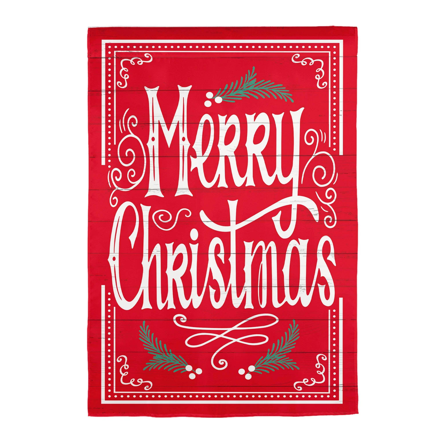 Merry Christmas Burlap Flag